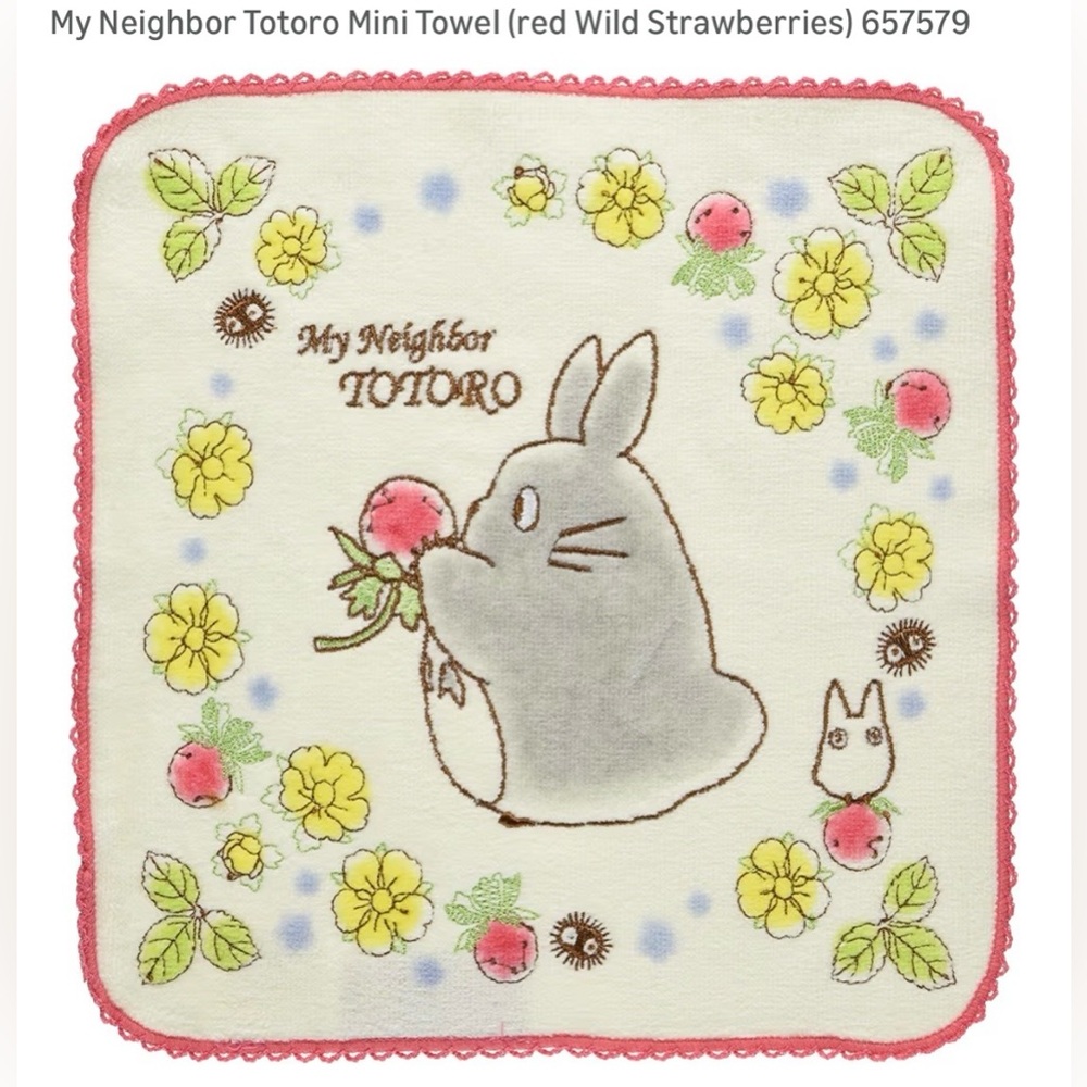 My Neighbor Totoro Mini Towel (Red Wild Strawberries) 657579